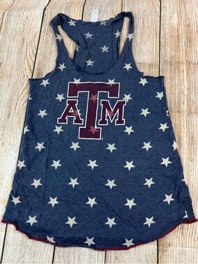 Texas A&M Aggies Women’s Racerback Tank Top Shirt  Star Pattern Size Small